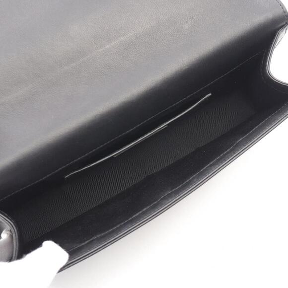 SAINT LAURENT Black Monogram Leather Clutch Bag - Picture 4 of 9